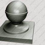 пластиковая форма для изделий из бетона Навершие забора №10 «Шар» купить, форма для изделий из бетона Навершие забора №10 «Шар» цена