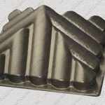 пластиковая форма крышка столба "черепица-42х42"