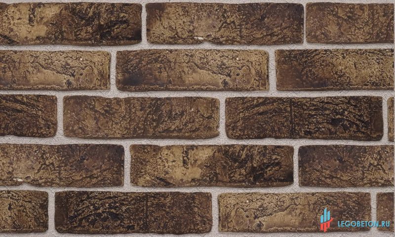 декоративный кирпич "Заводской" - Коричневый-R007 декоративный кирпич "Заводской" - коричневый кислотный краситель R007