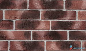 фасадная плитка под кирпич "Заводской" с комбинированной обьемно-поверхностной окраской под "Седину" - R010