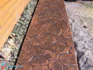 печатный бетон - штамп рваный камень-вариант укладки-7