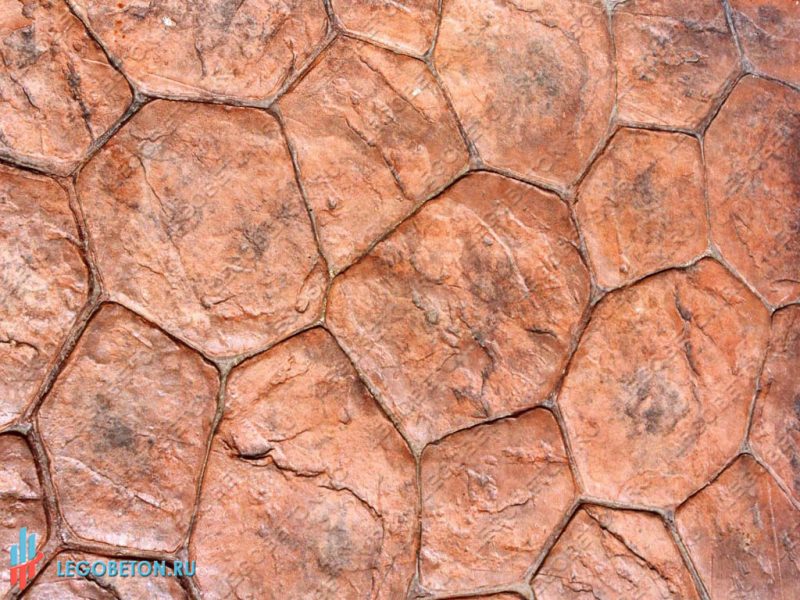 печатный бетон - штамп рваный камень-вариант укладки-9