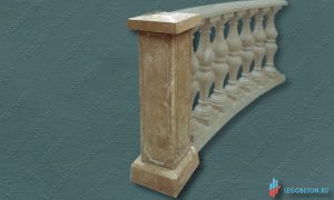 квадратный столб балюстрады из бетона с крышкой и основанием