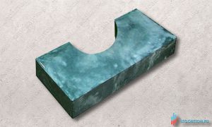 квадратная пустотелая опора (база, капитель) колонны или полуколонны из бетона