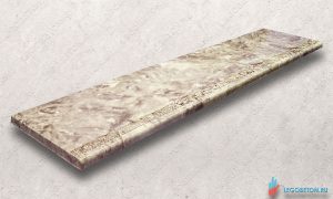 пластиковая форма для изделия - накладная проступь лестницы из бетона с противоскользящей полосой (шагрень)-140 см